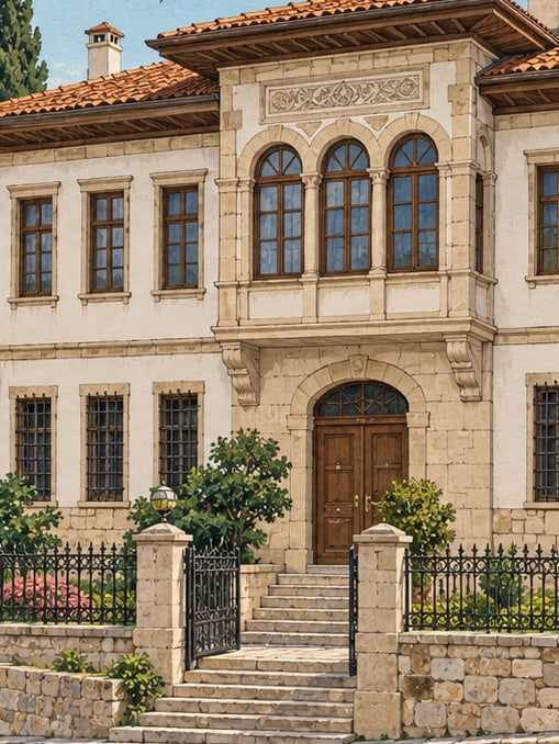 Zeichnung: İnebolu-Türk-Ocağı-Gebäude, Kastamonu