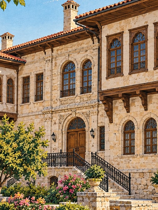 Zeichnung: İnönü-Herrenhaus, Sivas