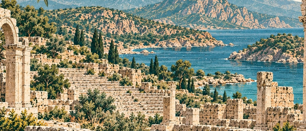 Iotape Ancient City çizimi, Antalya
