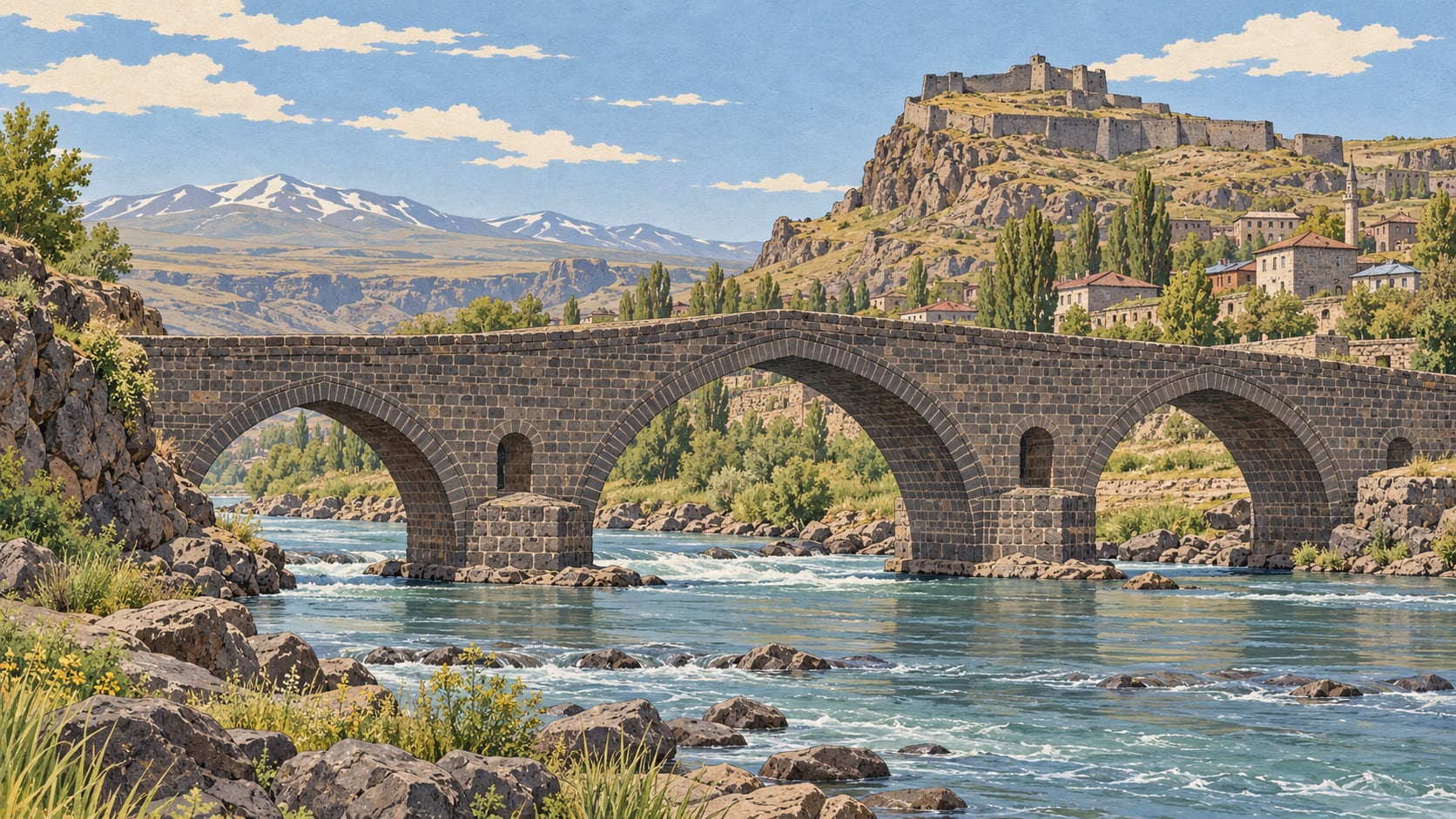 Silk Road Bridge çizimi, Kars