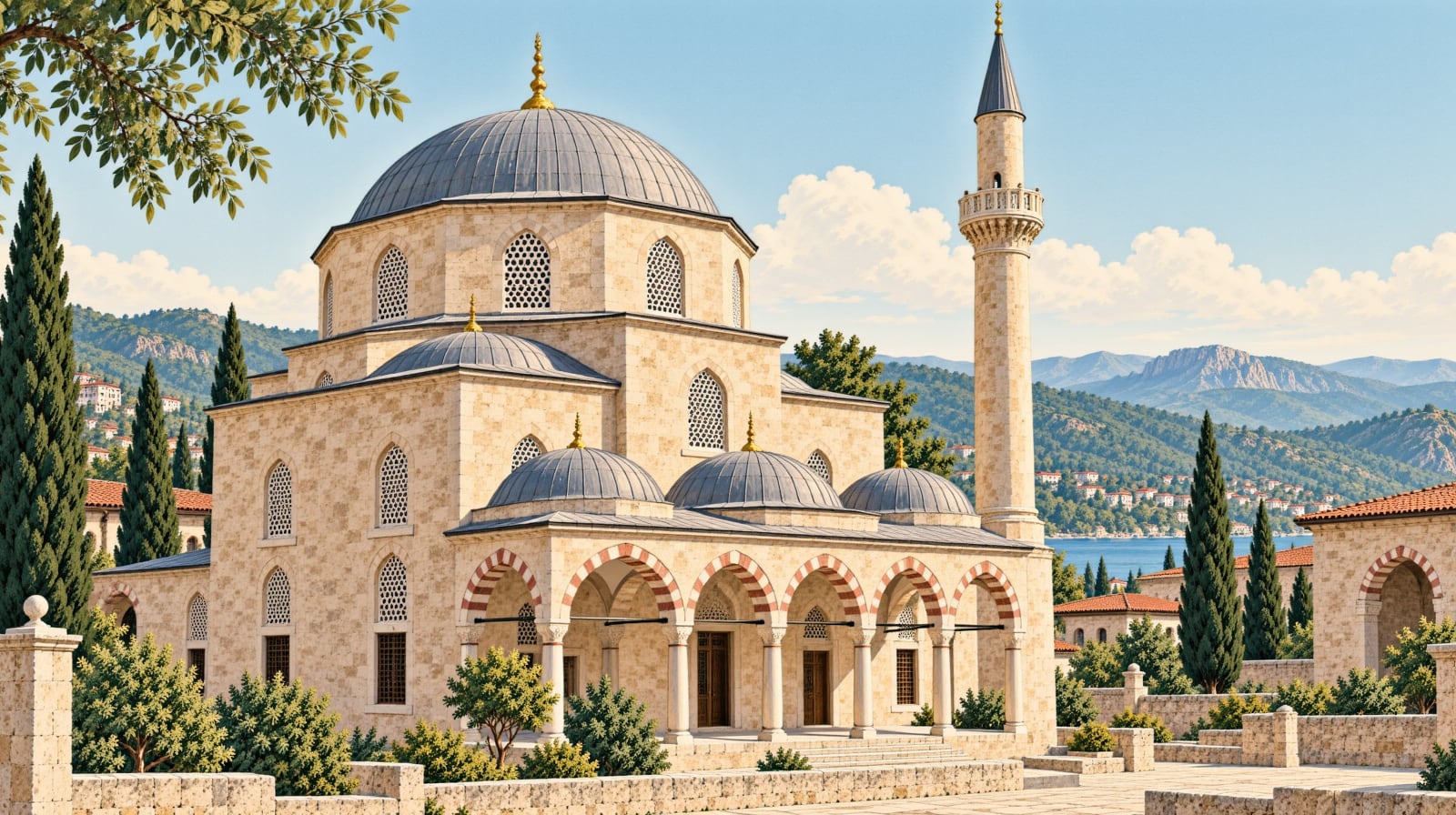 Işıklı Mosque çizimi, Rize