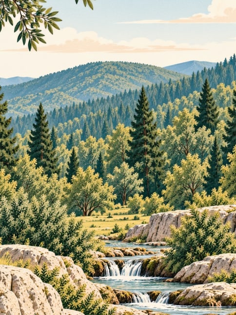 Ilustración: Parque Natural de Isırlık, Rize