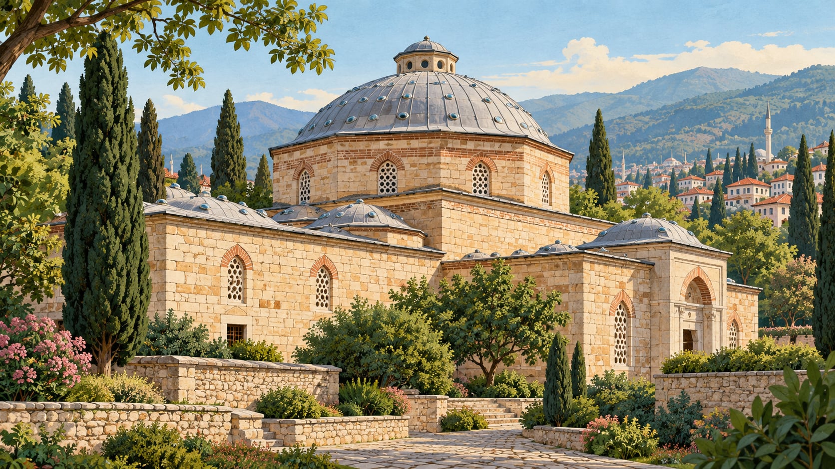 İsmail Bey Bath çizimi, Bursa