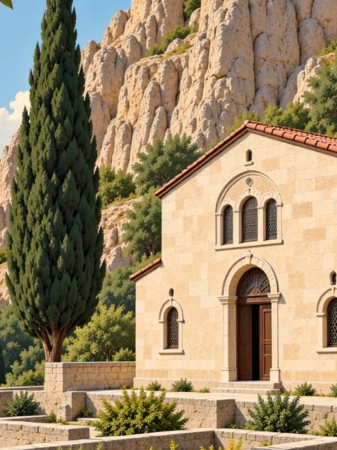 Zeichnung: Italienische katholische lateinische Kirche, Hatay