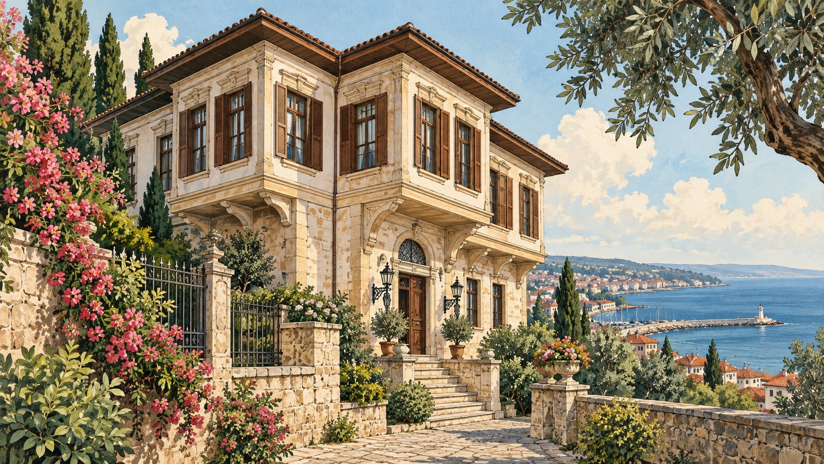 Italian Mansion çizimi, Tekirdağ