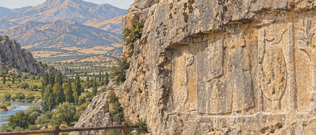 İvriz Rock Monument çizimi, Konya