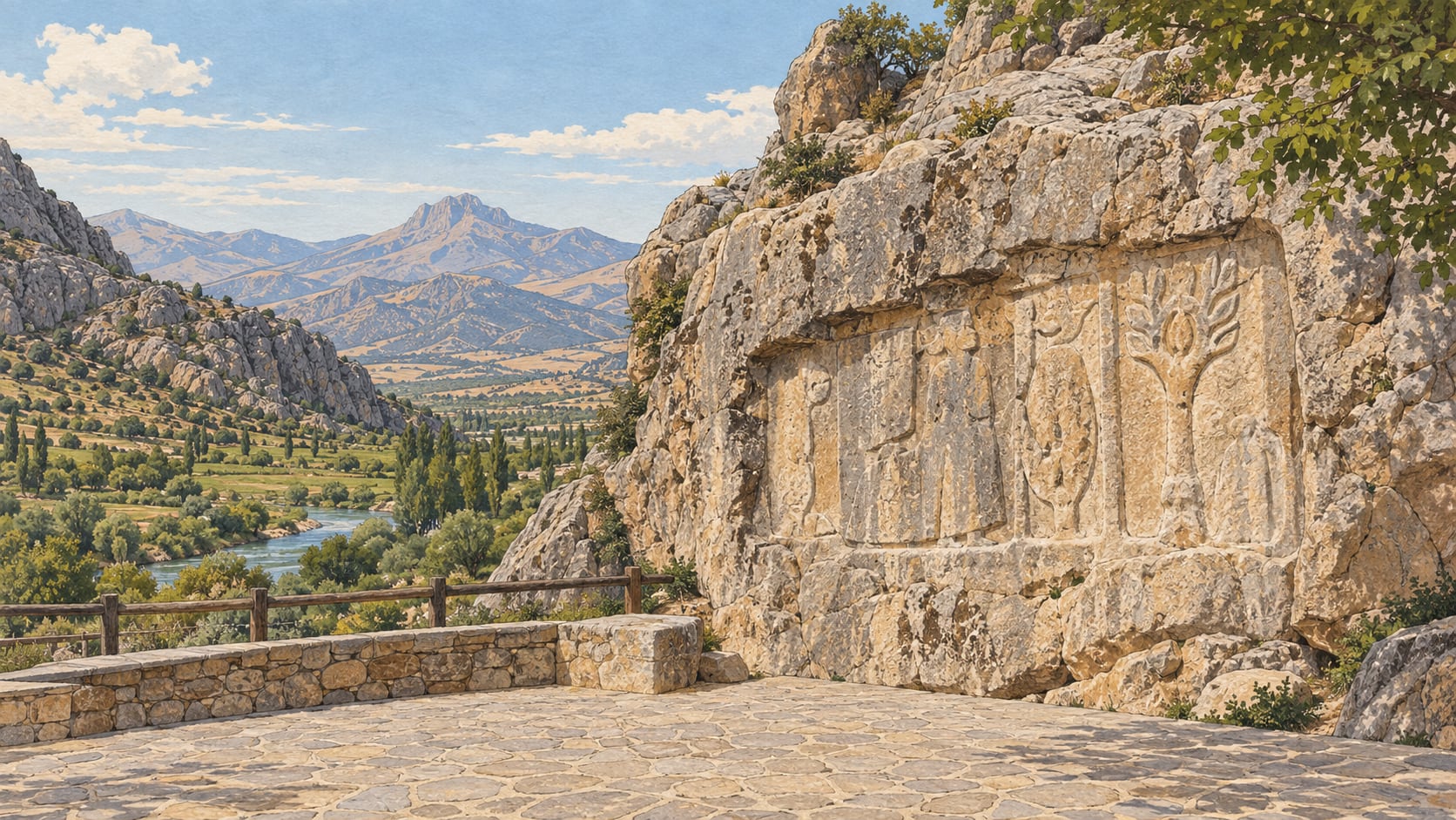İvriz Rock Monument çizimi, Konya
