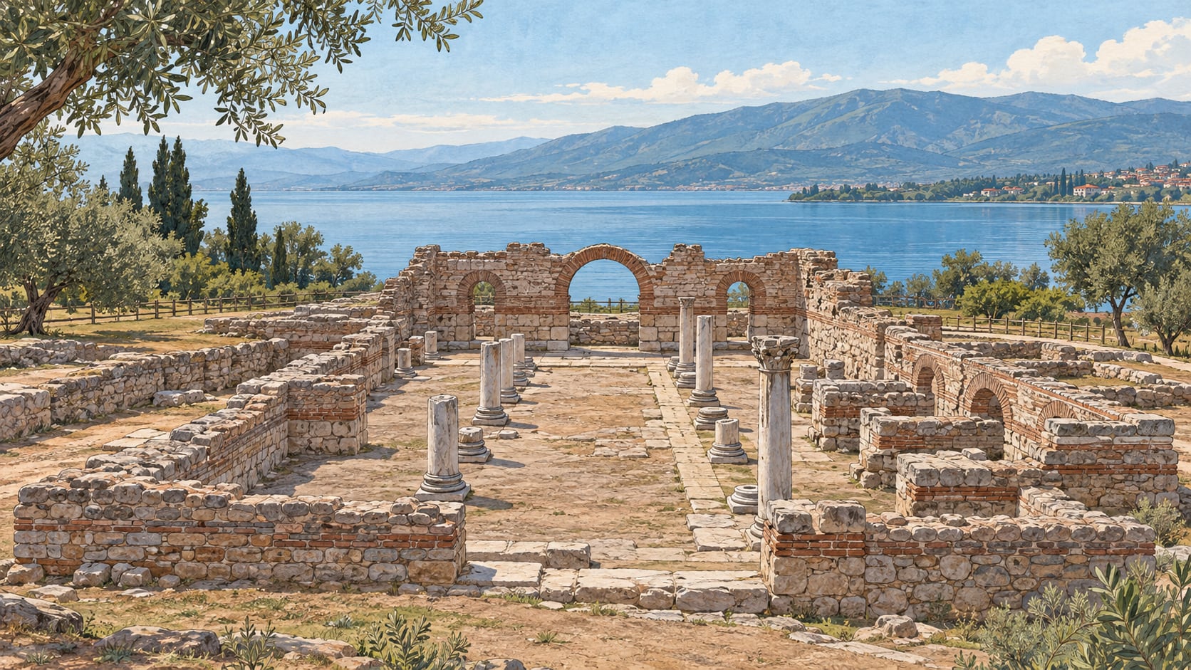 İznik Lake Basilica çizimi, Bursa