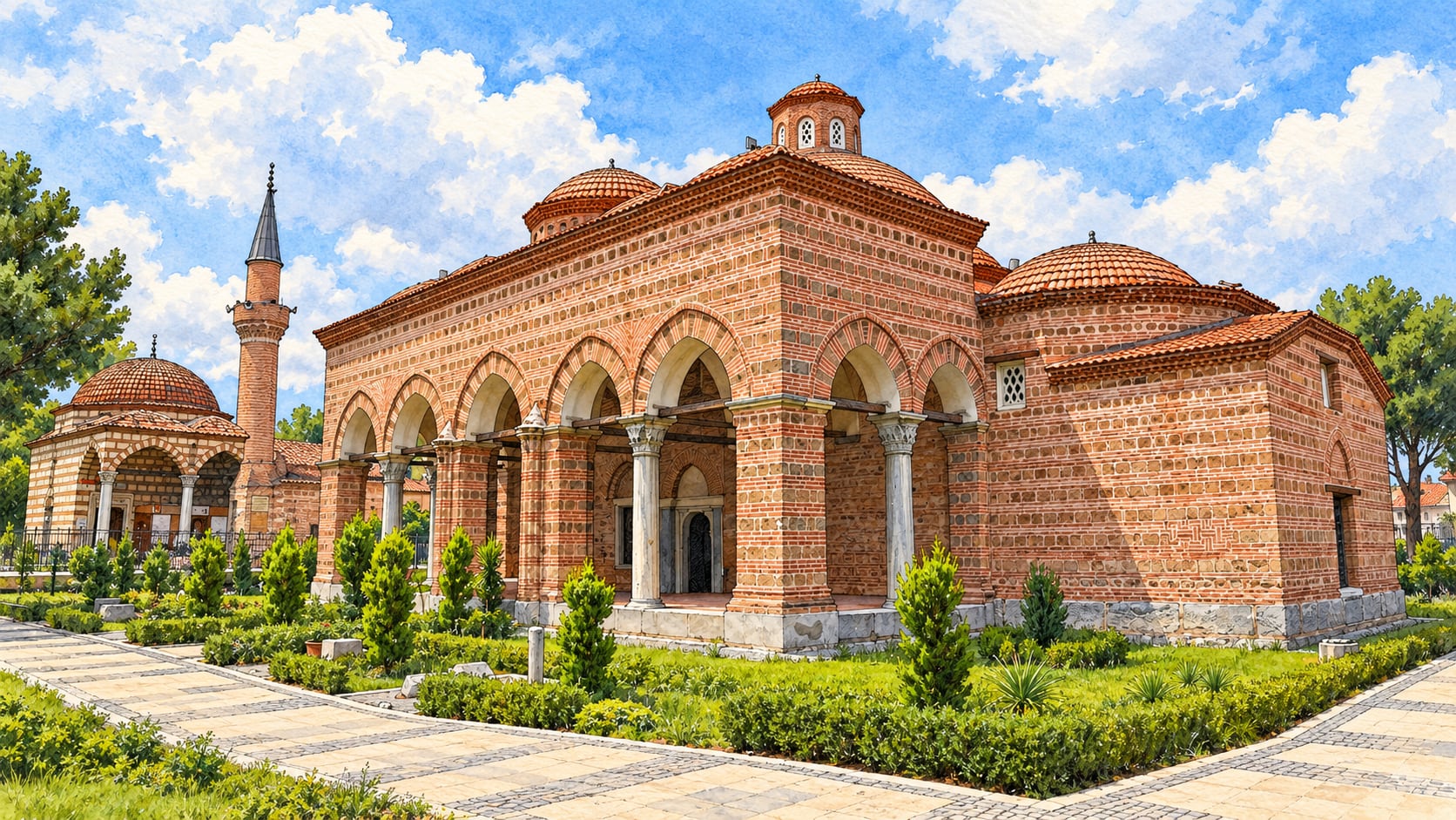 İznik Nilüfer Hatun Imaret Museum of Turkish and Islamic Works çizimi, Bursa