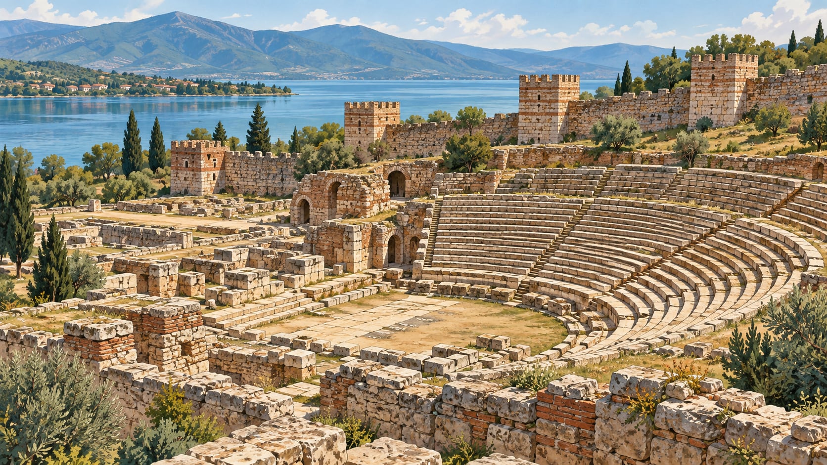 İznik Roman Theatre çizimi, Bursa