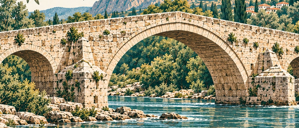 Justinianus Köprüsü çizimi, Sakarya