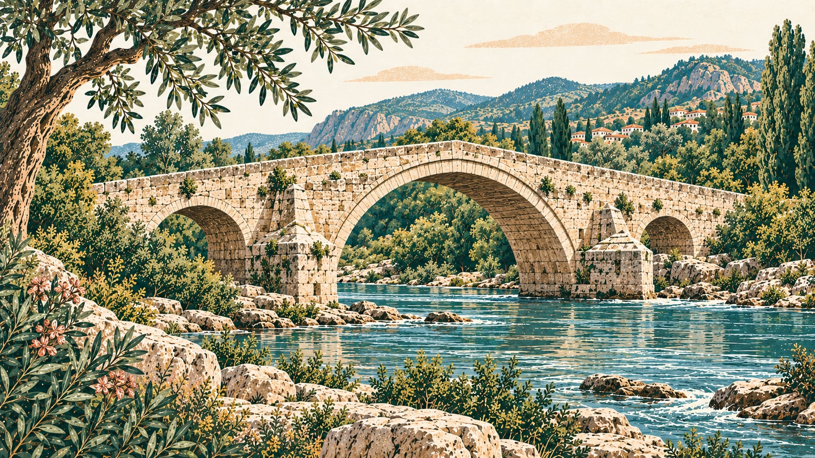 Justinianus Köprüsü çizimi, Sakarya