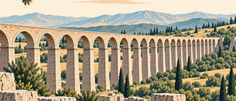 Kabaoğlu Ancient Aqueduct çizimi, Kocaeli