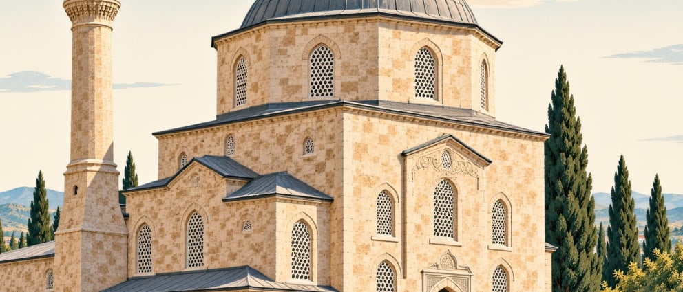Kadi Bedrettin Mosque çizimi, Edirne