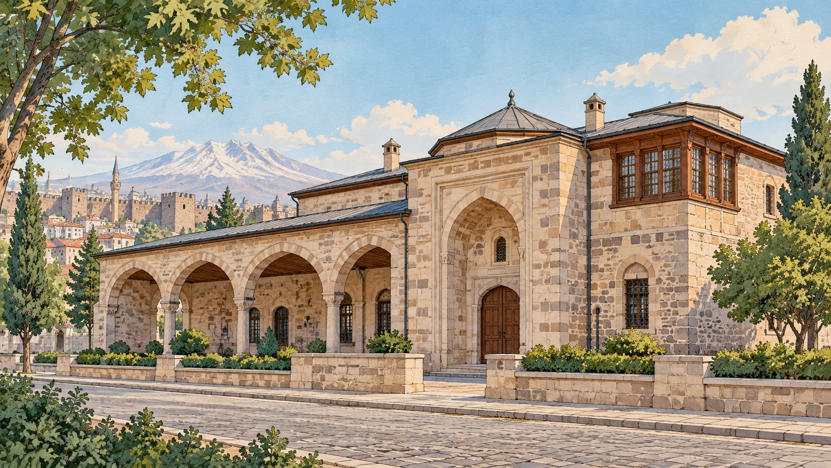 Kadir Has City and Mimar Sinan Museum çizimi, Kayseri