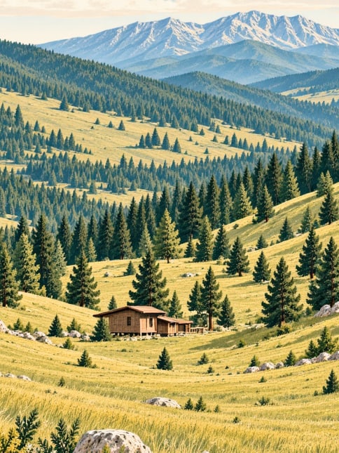 Ilustración: Meseta de Kadırga, Gümüşhane