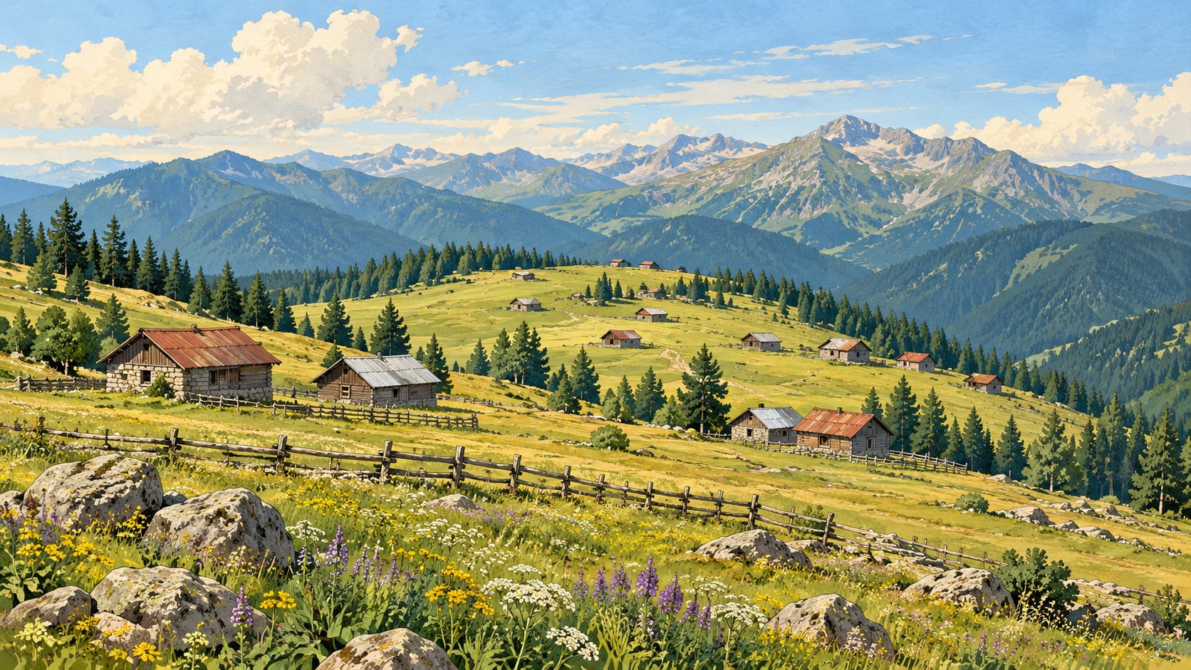 Kafkasör Plateau Tourism Centre çizimi, Artvin