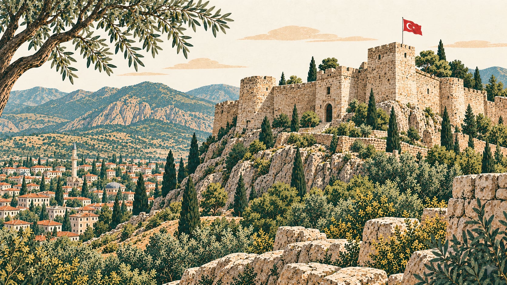 Kahramanmaraş Castle çizimi, Kahramanmaraş