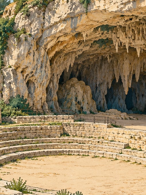Ilustración: Cueva de Kaklık, Denizli