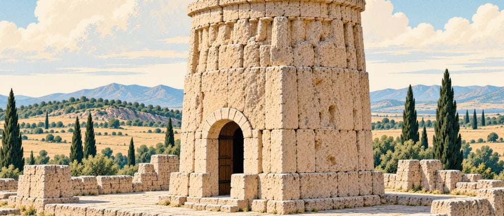 Kalender Baba Tomb Tower çizimi, Kırşehir