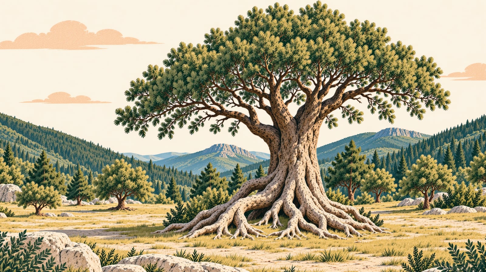 Kamilet Oriental Beech Natural Monument çizimi, Artvin