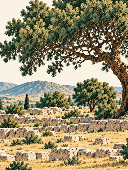 Ilustración: Monumento Natural del Enebro de Kandildere, Adana