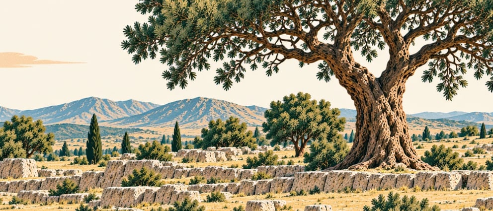 Kandildere Juniper Tree Natural Monument çizimi, Adana