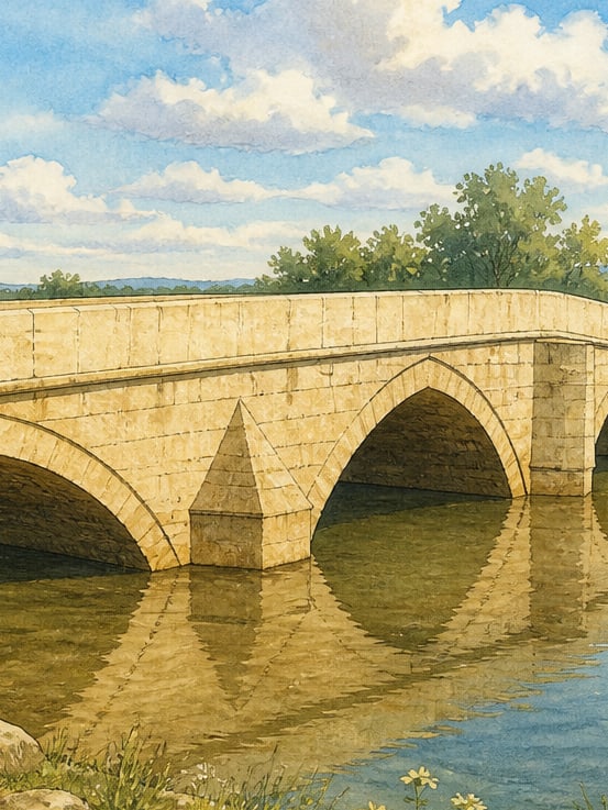 Ilustración: Puente Kanuni, Edirne