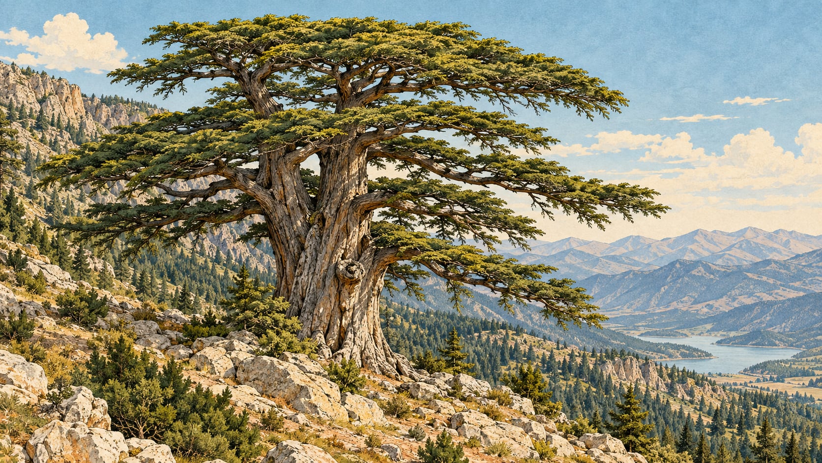Kapıderesi Toros Cedar II Natural Monument çizimi, Isparta