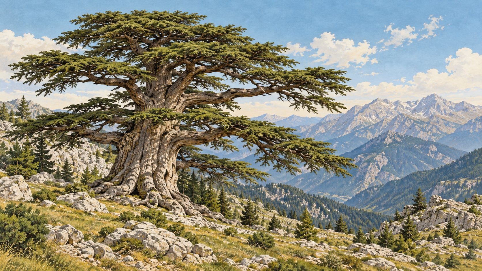 Kapıderesi Toros Cedar III Natural Monument çizimi, Isparta