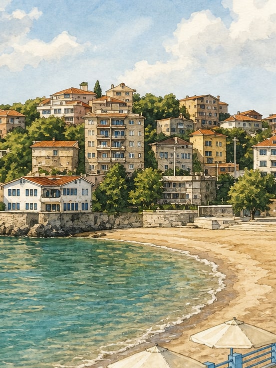 Ilustración: Playa de Kapuz, Zonguldak