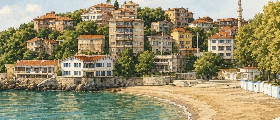 Kapuz Beach çizimi, Zonguldak