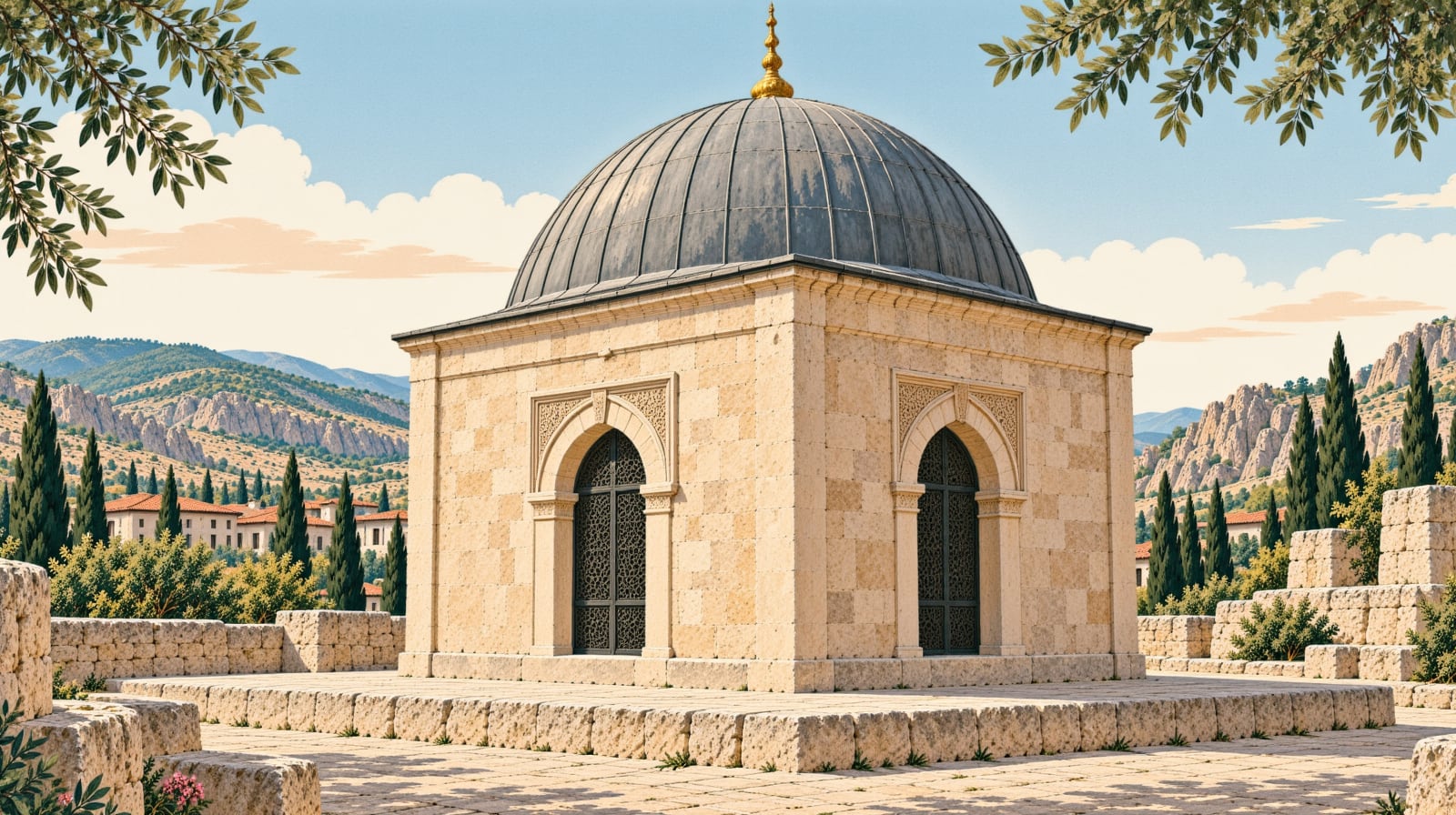 Kara Ahmed Bey Tomb çizimi, Kütahya