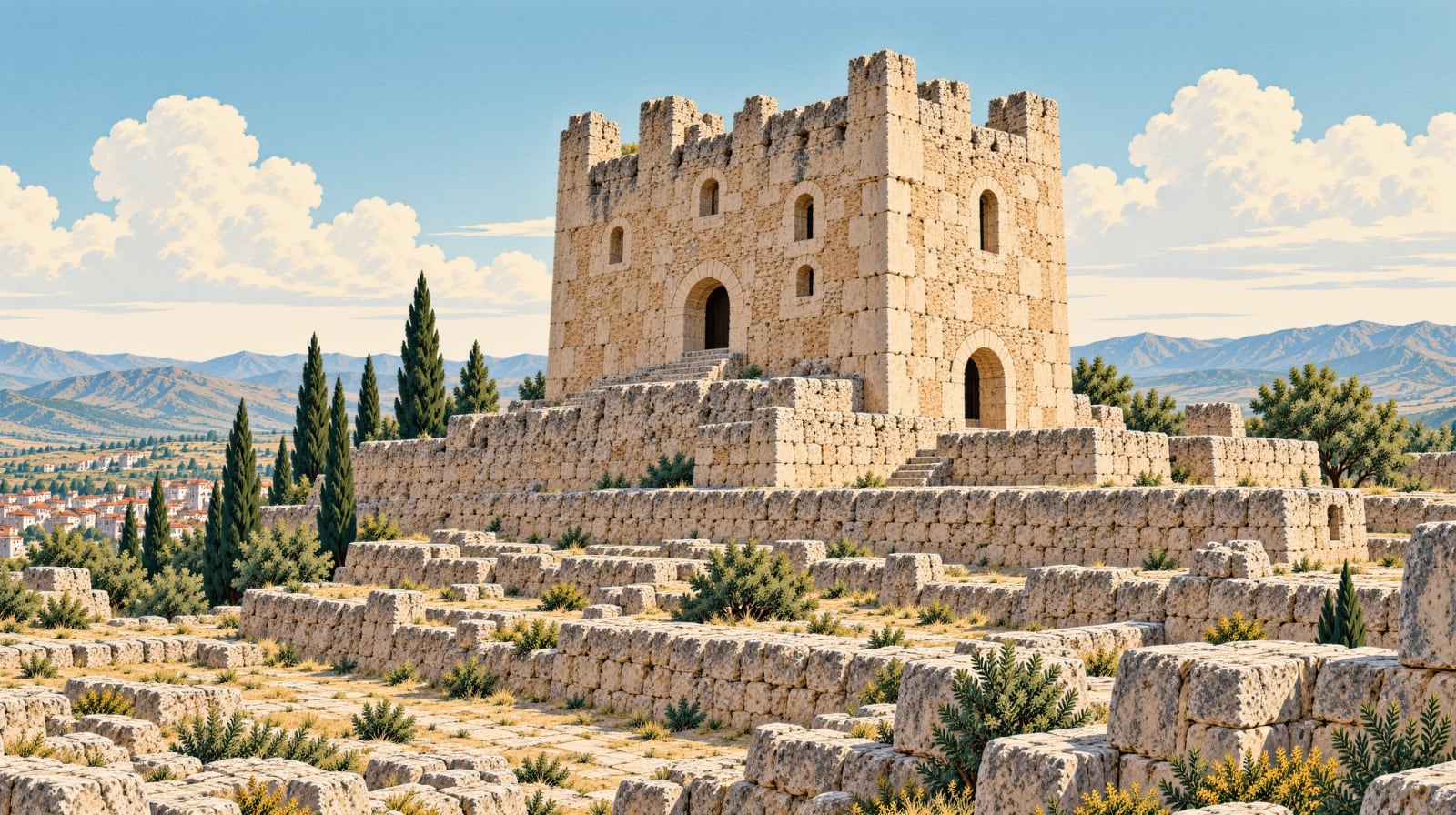Kara Castle çizimi, Mersin
