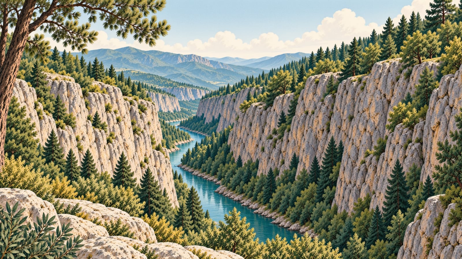 Kara Leylek Canyon çizimi, Elazığ