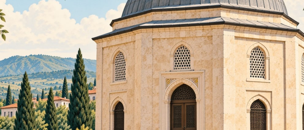 Karaca Ahmet Sultan Paşa Tomb çizimi, Sakarya