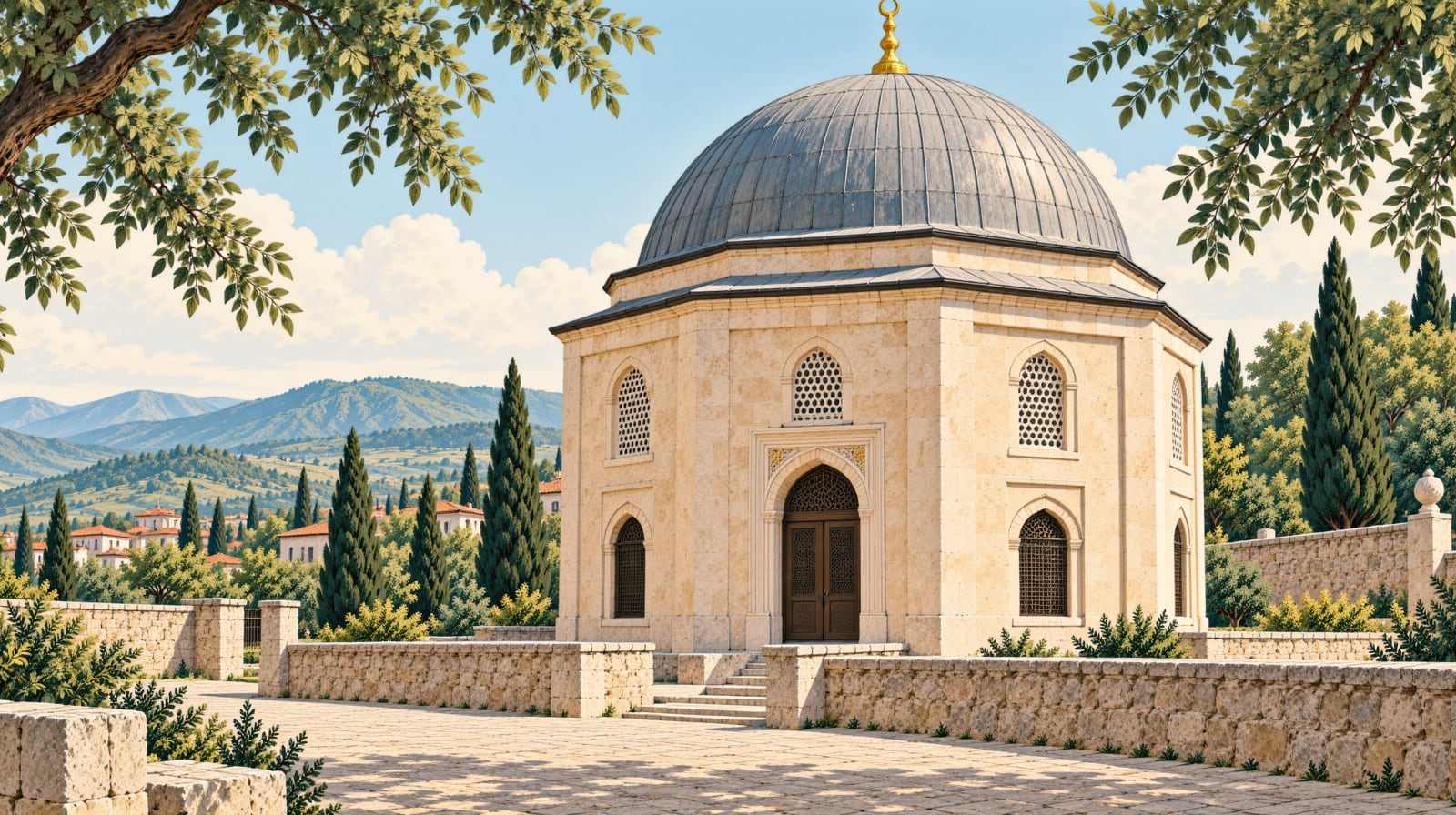 Karaca Ahmet Sultan Paşa Tomb çizimi, Sakarya