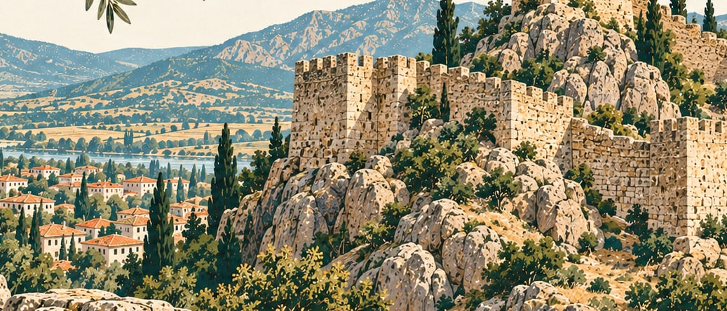 Karacahisar Kalesi çizimi, Eskişehir