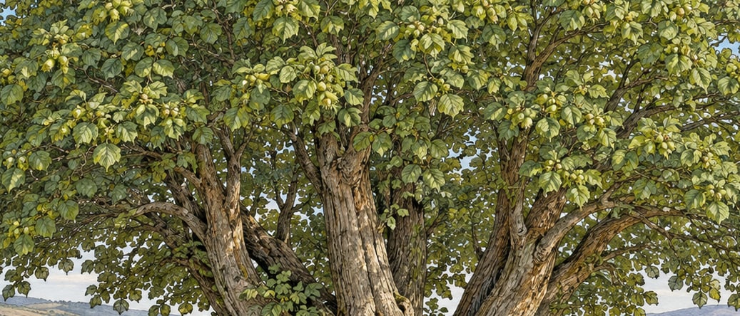 Karageyikli Turkish Hazel Natural Monument çizimi, Eskişehir