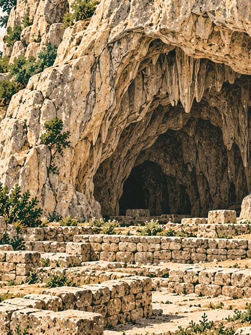Karain Mağarası çizimi, Antalya