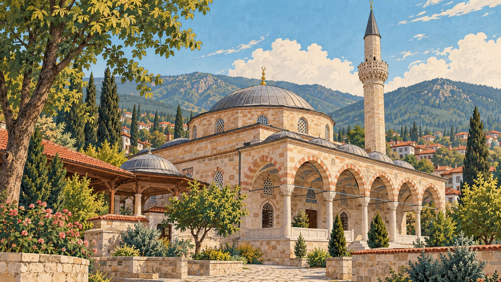 Karaköy Cuma Mosque çizimi, Bolu