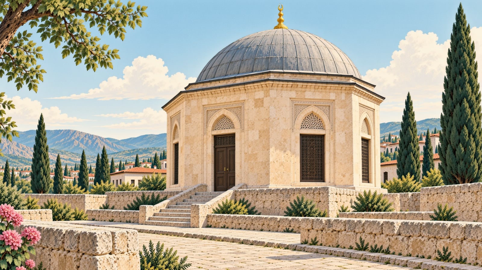 Karaman Baba Tomb çizimi, Sakarya