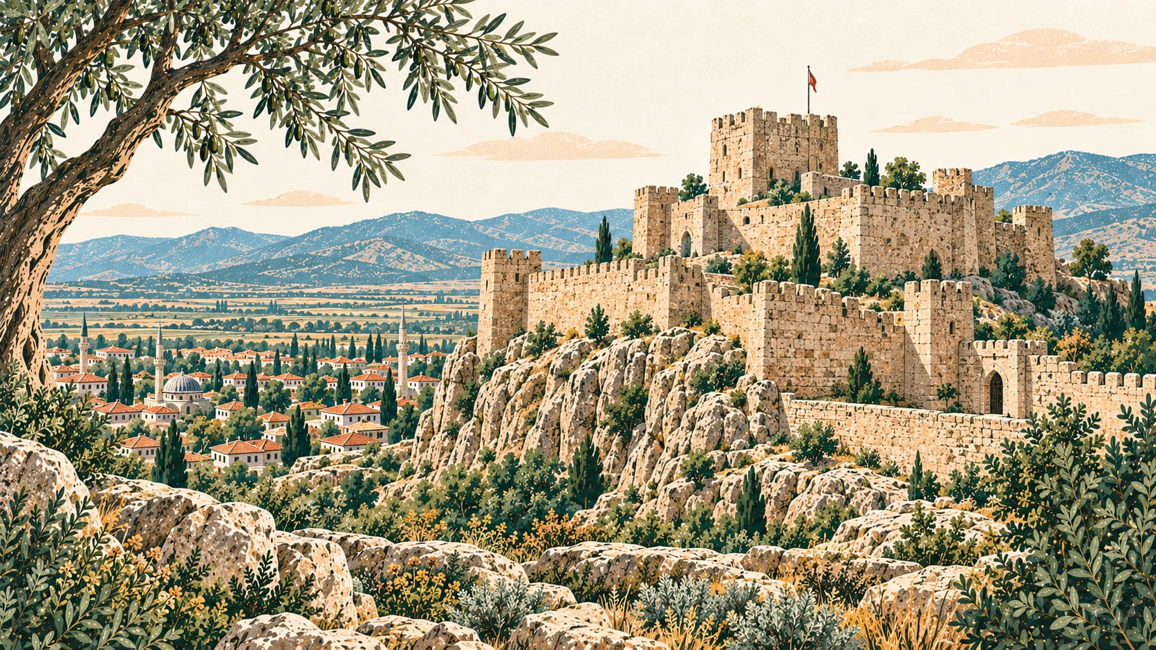 Karaman Castle çizimi, Karaman