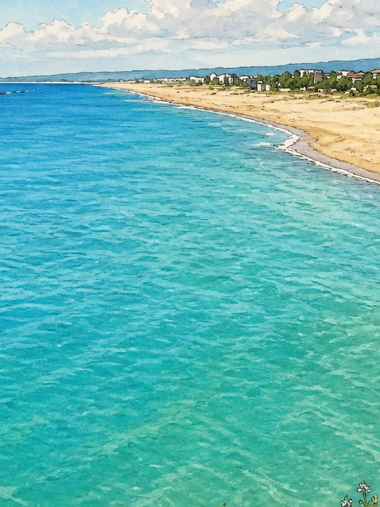 Ilustración: Playa de Karasu, Sakarya