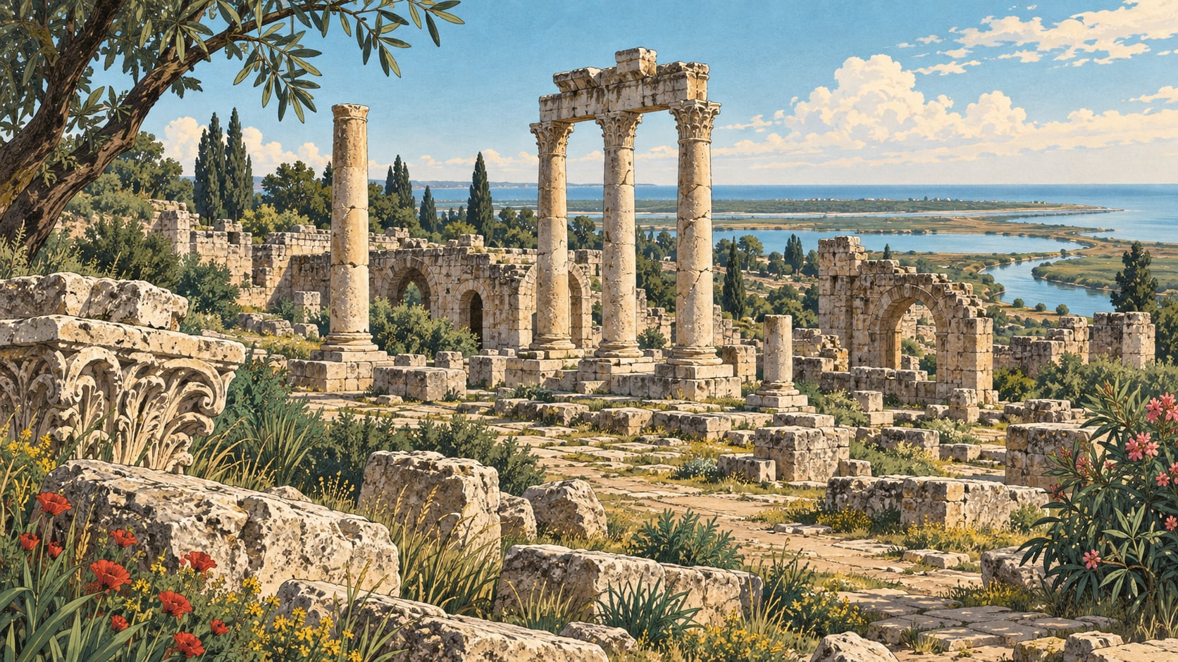 Karataş Magarsus Ancient City çizimi, Adana