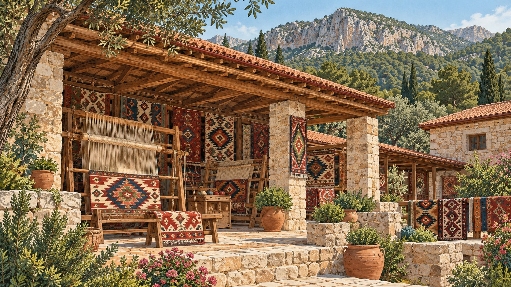 Karatepe Kilim Kooperatifi çizimi, Osmaniye