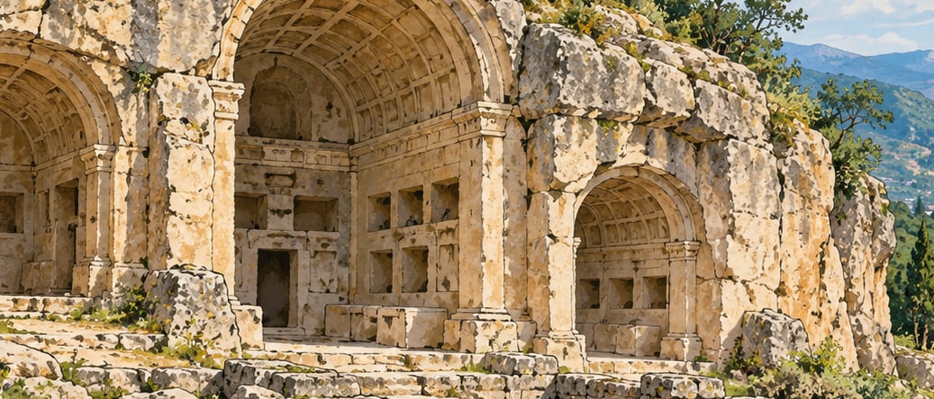 Kardeşler Village Rock Tomb çizimi, Ordu