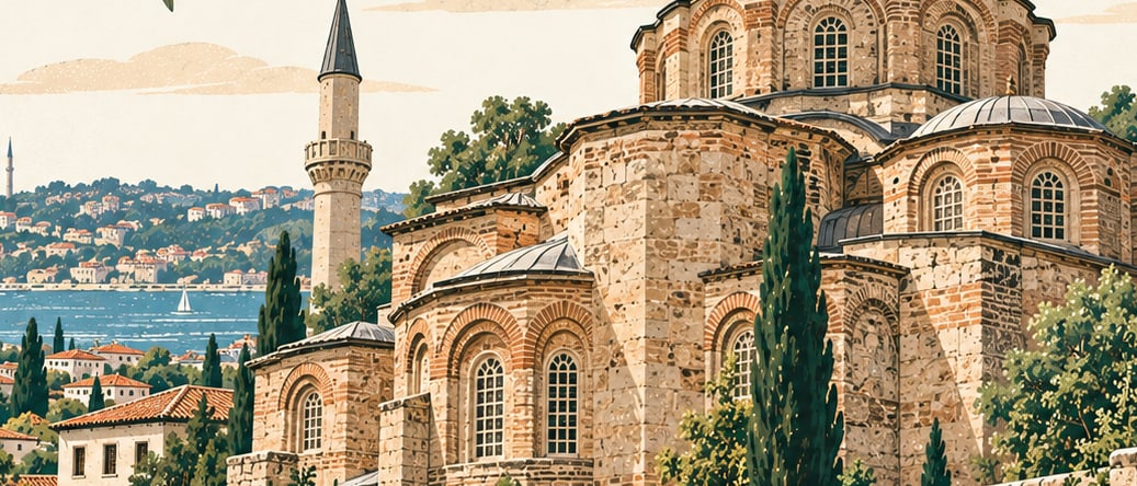 Kariye Camii çizimi, İstanbul