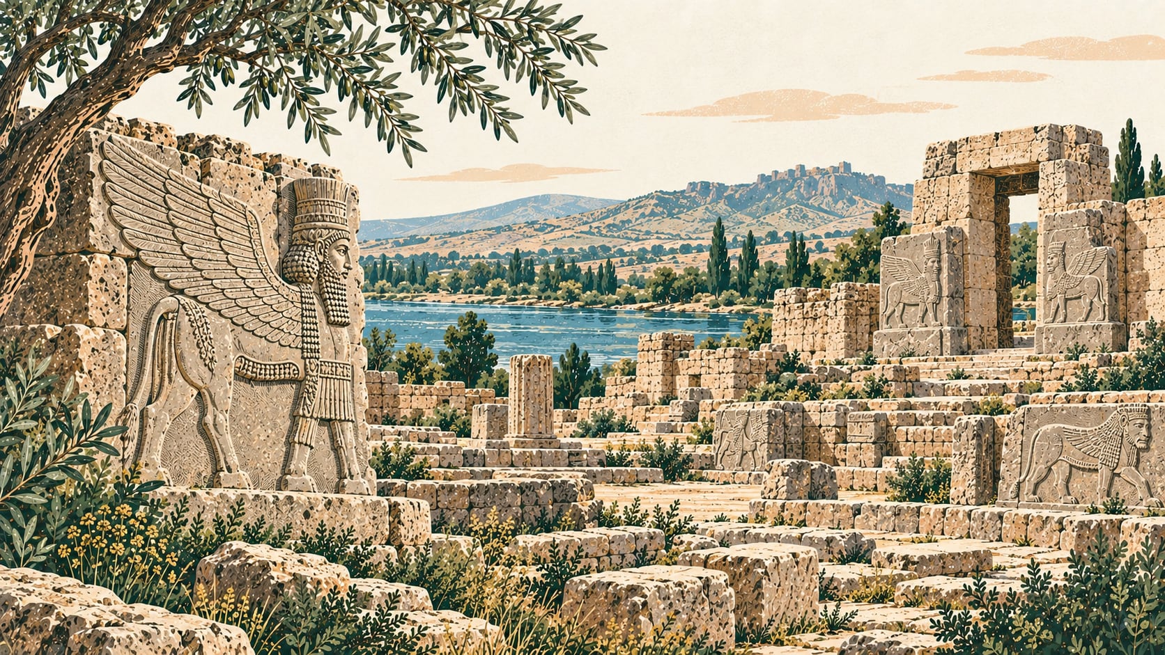 Karkamış Ruins çizimi, Gaziantep