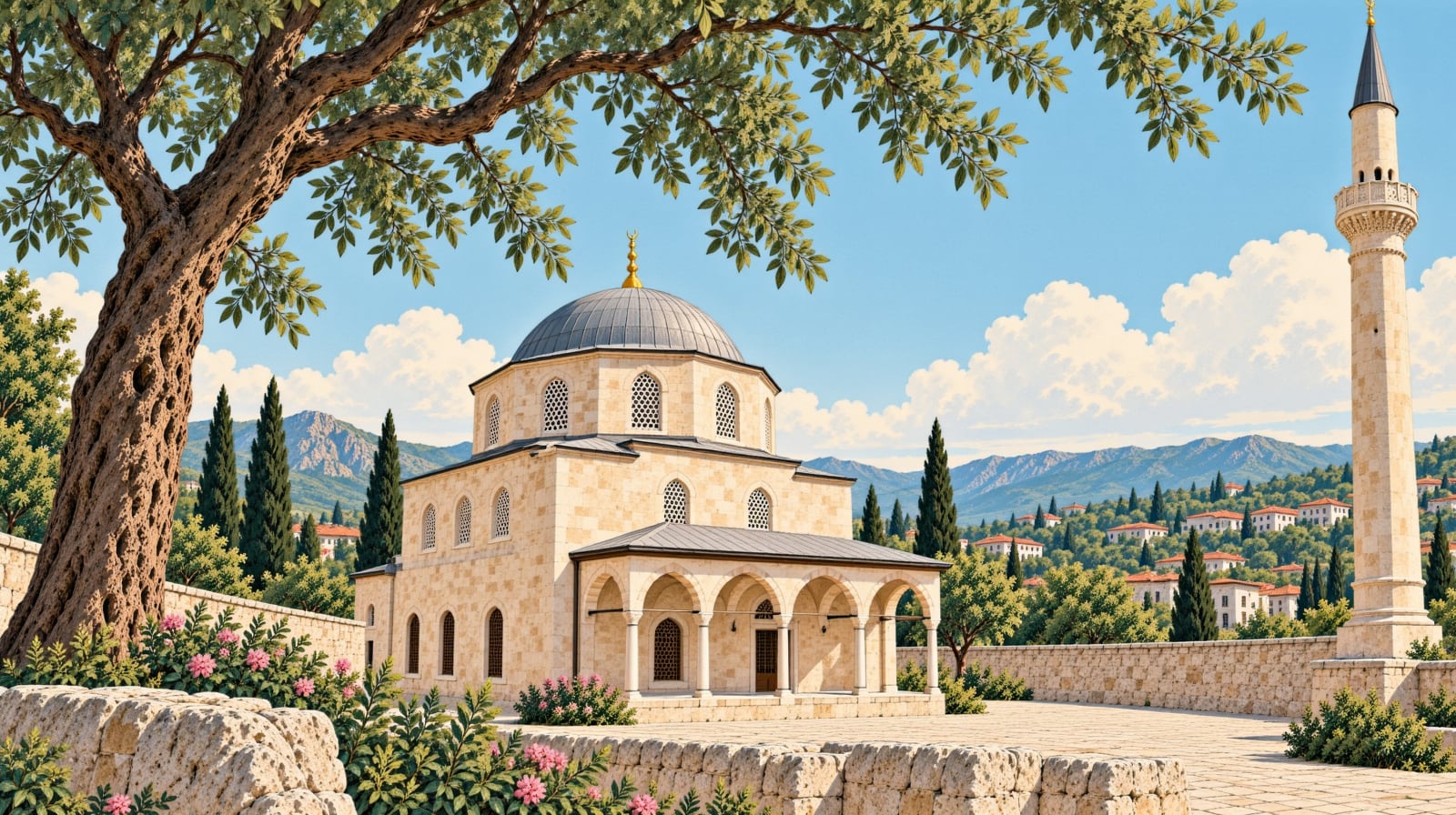 Kasaba Village Mahmutbey Mosque çizimi, Kastamonu